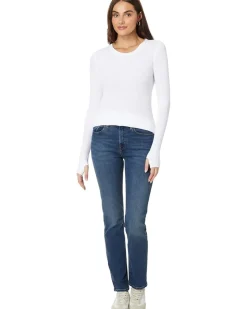 Long Sleeve Crew Neck Tee with Thumbhole