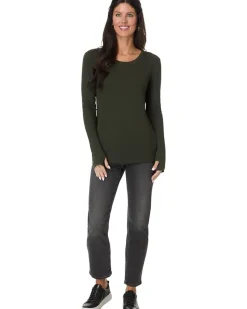 Long Sleeve Crew Tee with Thumbhole