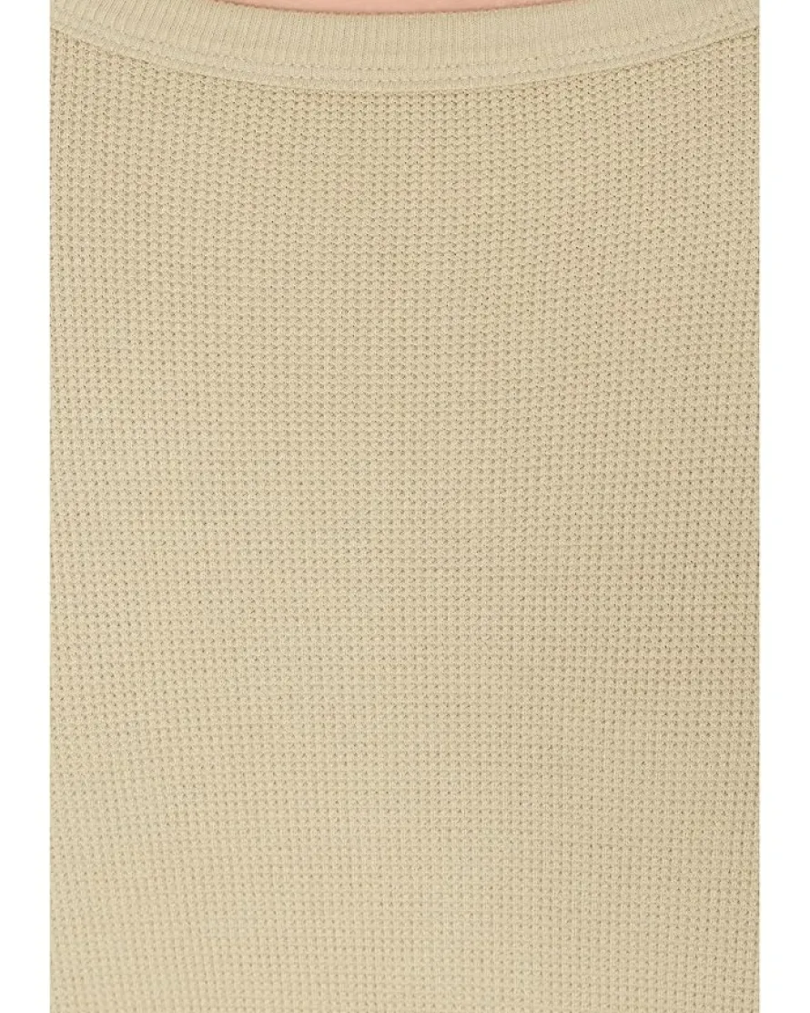 Long Sleeve Dropped Armhole Oversized Top