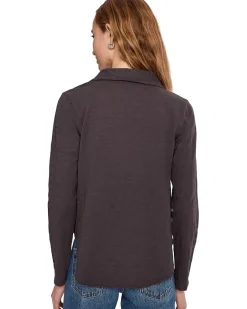 Long Sleeve Easy Polo Tee