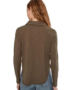 Long Sleeve Easy Polo Tee