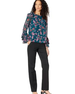 Long Sleeve Floral Moment Blouse w/ Ruffle Cuff