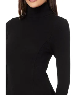 Long Sleeve Fold Over Turtleneck Top