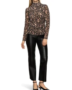 Long Sleeve Mesh Mock