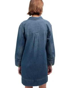 Long Sleeve Popover Mini Dress in Croswell