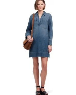 Long Sleeve Popover Mini Dress in Croswell