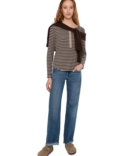 Long Sleeve Slim Shirttail Henley