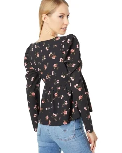 Long Sleeve Squareneck Empire Top