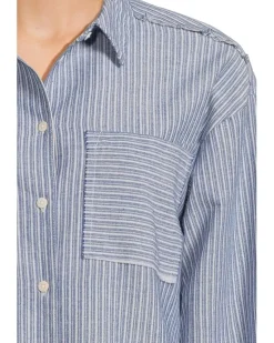 Long Sleeve Striped Oversized Shirt