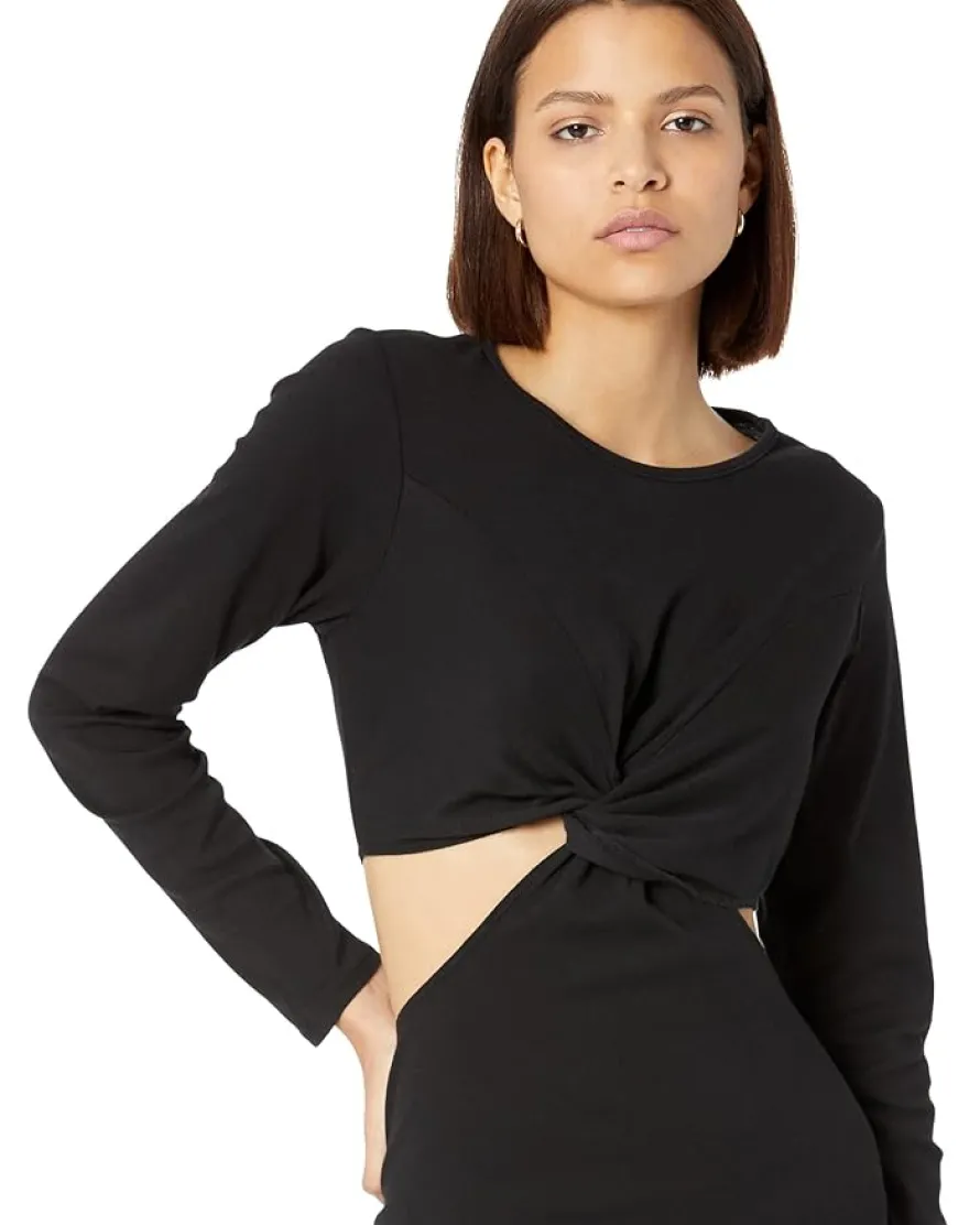 Long Sleeve Twist Maxi Dress