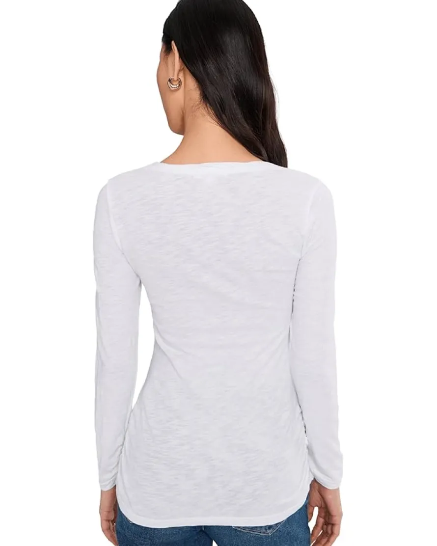 Long Sleeve Twisted Scoopneck Tee