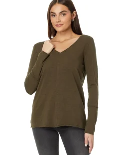 Long Sleeve Wide Neck V-Neck Tunic