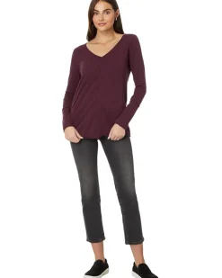 Long Sleeve Wide Neck V-Neck Tunic