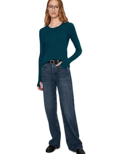 Long Sleeve With Thumbhole, Crewneck Tee