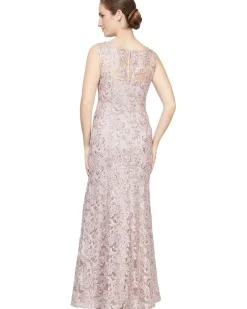 Long Sleeveless Embroidered Dress