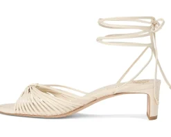 Lory Ankle Wrap Kitten Heel Sandals