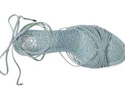 Lory Ankle Wrap Kitten Heel Sandals