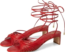 Lory Ankle Wrap Kitten Heel Sandals