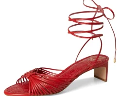 Lory Ankle Wrap Kitten Heel Sandals