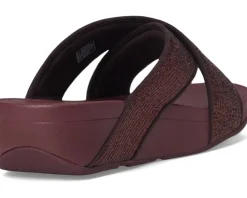 Lulu Crinkled-shimmer Cross Slides