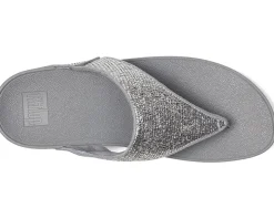 Lulu Crinkled-shimmer Toe-post Sandals