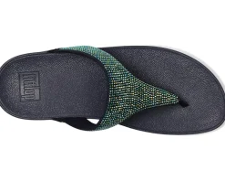 Lulu Crystal Embellished Toe-Post Sandals