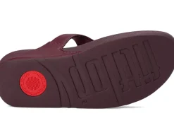 Lulu Crystal-Buckle Leather Toe-Post Sandals