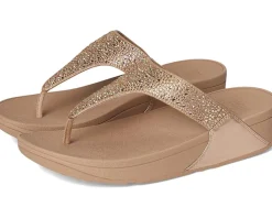 Lulu Crystal-Mix Toe-Post Sandals