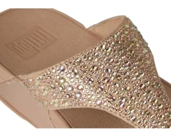 Lulu Crystal-Mix Toe-Post Sandals