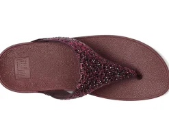 Lulu Crystal-Mix Toe-Post Sandals