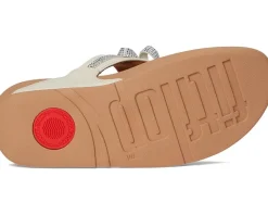 Lulu Glitz-bow Leather Toe-post Sandals