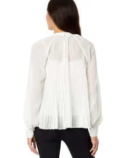 Macenzi Embellished Pleated Neck Top