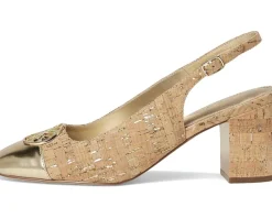 Mari Cork Slingback Pumps