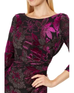 Metallic Velvet Cowl Dress