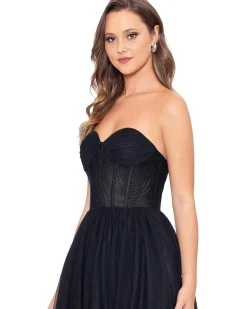 Mid Length Mesh Skirt Lace Top Gown