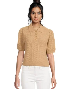 Mixed Stitch Elbow Sleeve Polo