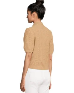 Mixed Stitch Elbow Sleeve Polo