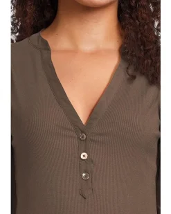 Mixy V Neck Puff Tee