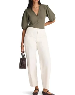 Mixy V Neck Puff Tee