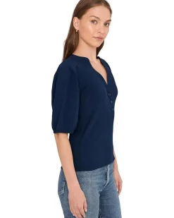 Mixy V-Neck Puff Tee