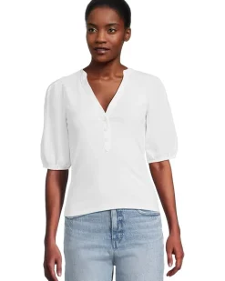 Mixy V-Neck Puff Tee