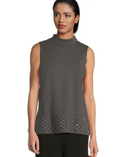 Mock Neck Sleeveless Tunic