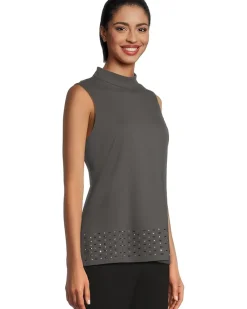 Mock Neck Sleeveless Tunic