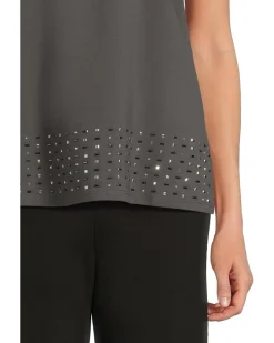 Mock Neck Sleeveless Tunic