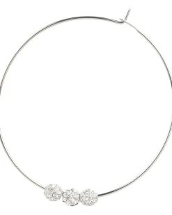 Modern Classics Pave Fireball Whisper Hoop Earrings