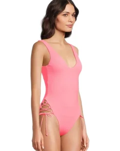 Modern Edge Rib Sophie Lace Up One Piece