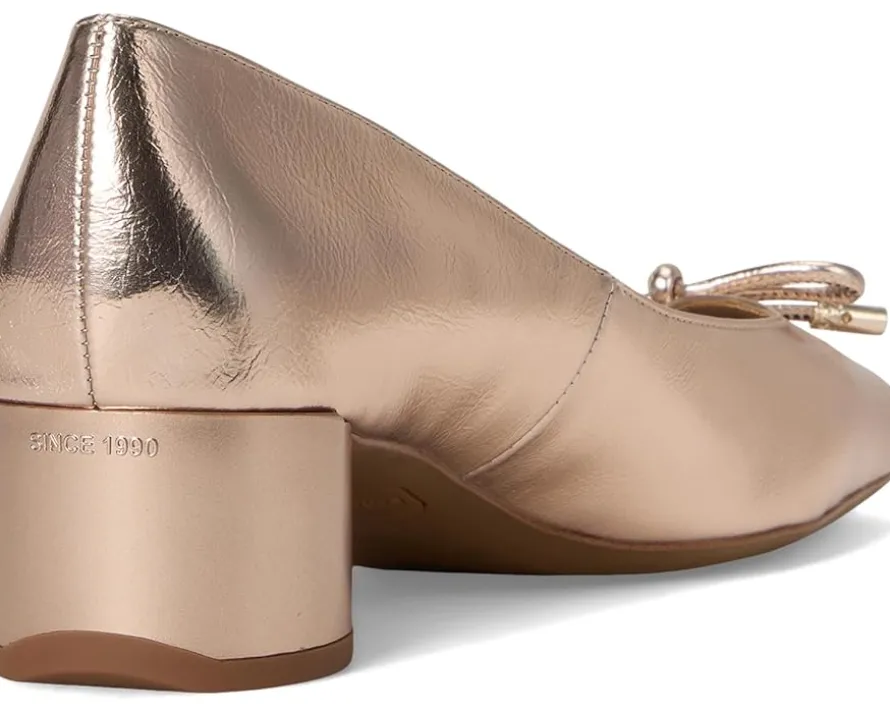 Natalia Square Toe Block Heel Pumps with Bow