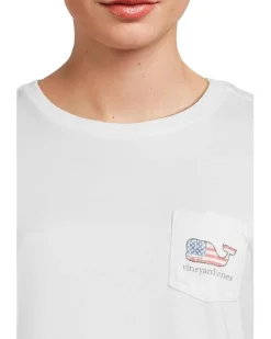 New Flag Whale Short Sleeve Pocket Tee