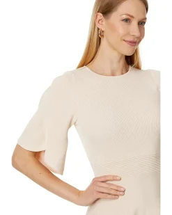 Oliviha Rib Engineered Skater Dress