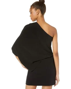 One Shoulder Asymmetrical Sleeve Dress